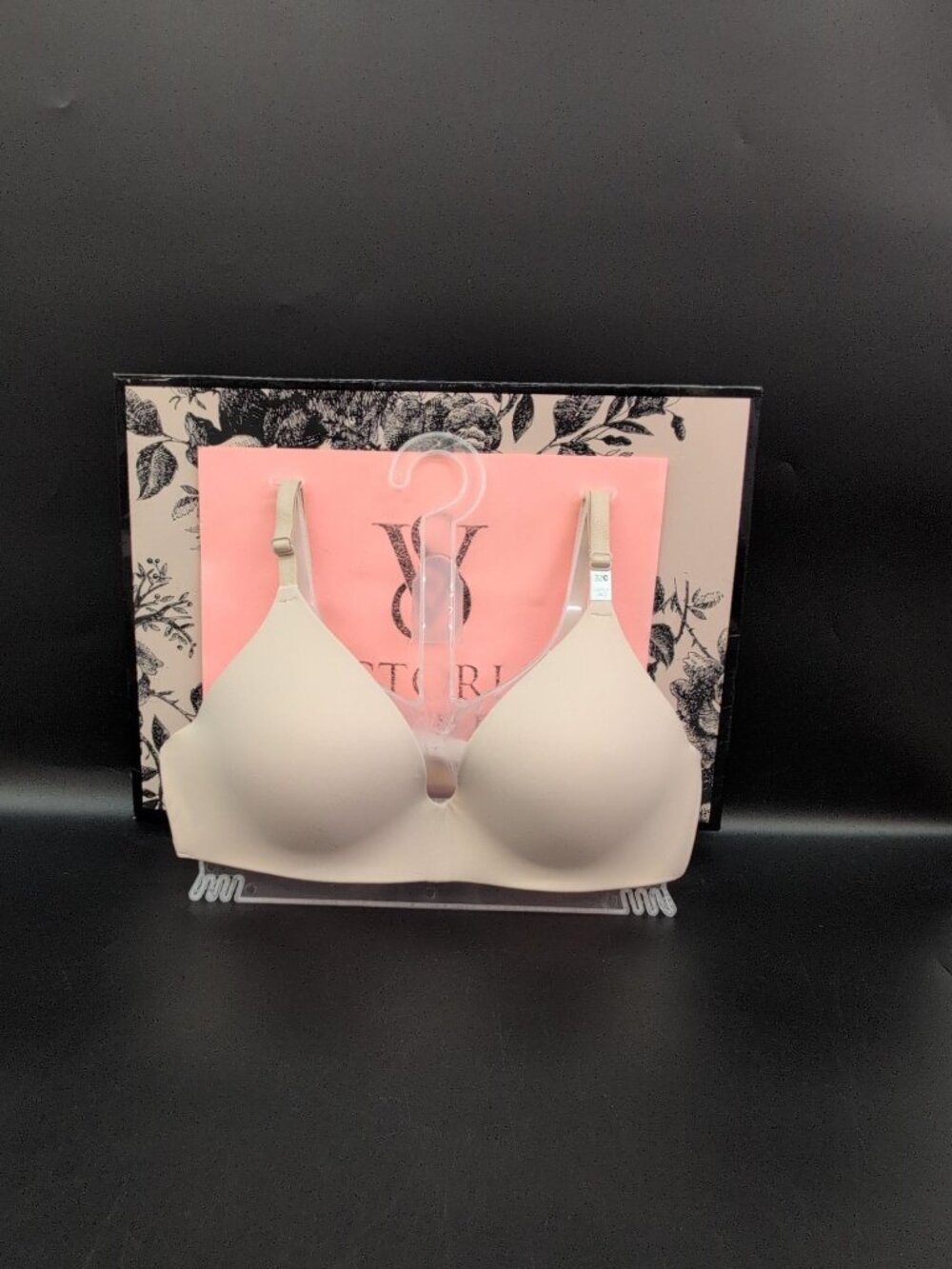 Victoria Secret Pink Wear Everywhere Lightly Lined Wireless Bra 32C Marzipan